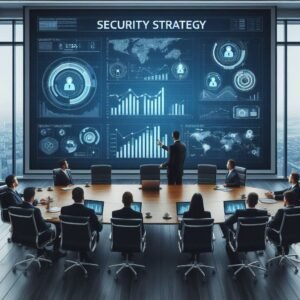 Cybersecurity manager presenting data – CISM certification for leadership