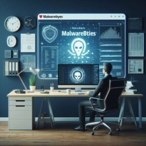 स्क्रीन पर प्रदर्शित Malwarebytes का इंटरफ़ेस