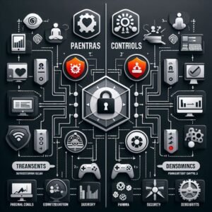 Parental controls focus on online content; network security addresses external cyber threats.
