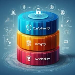 The CIA triad: The three core principles of network security.