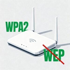 Modern routers support WPA2 or WPA3 always avoid older encryption standards like WEP.