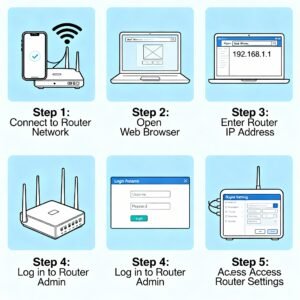 Log in to your router to find firewall or security settings quickly.